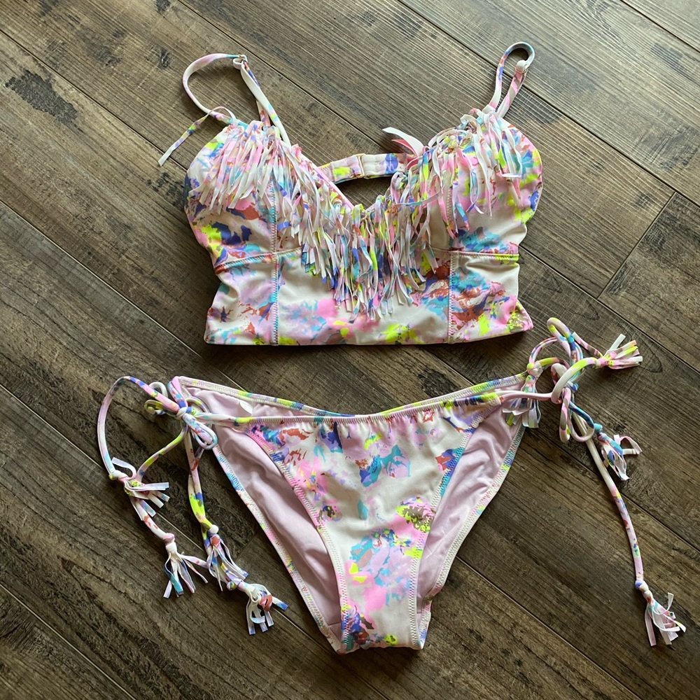 NWOT Victoria’s Secret pink floral bikini